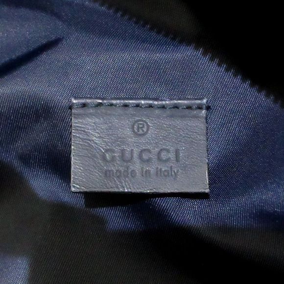 Gucci Stripe Waist Pouch Dark Navy Leather - Picture 7 of 12